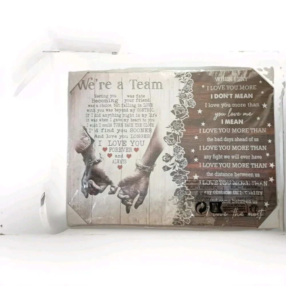 Beautiful Couples Romance Wall Plaque Printed Paint Like Type 16